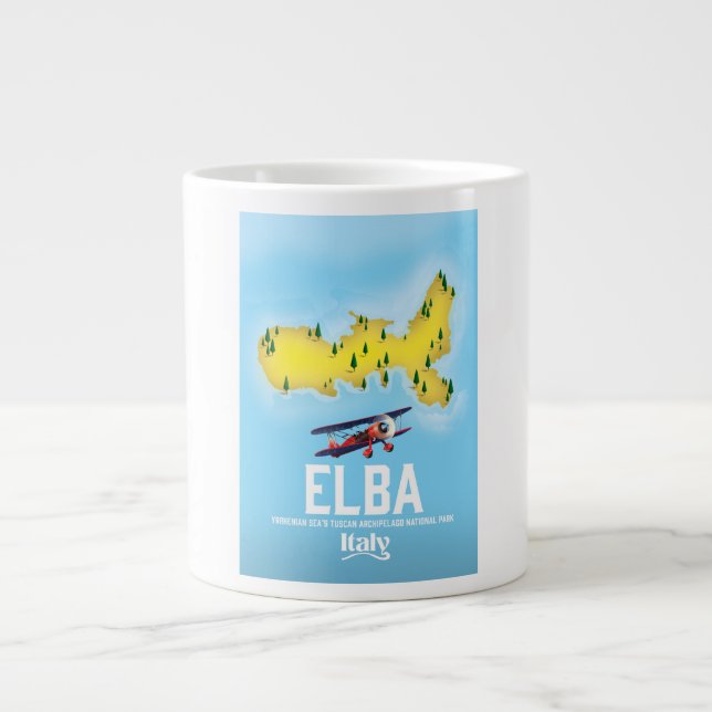 Elba, Tyrrhenian Sea ,Tuscan ,Italy travel poster Large Coffee Mug (Front)