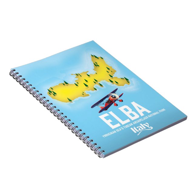 Elba, Tyrrhenian Sea ,Tuscan ,Italy travel poster Notebook (Right Side)