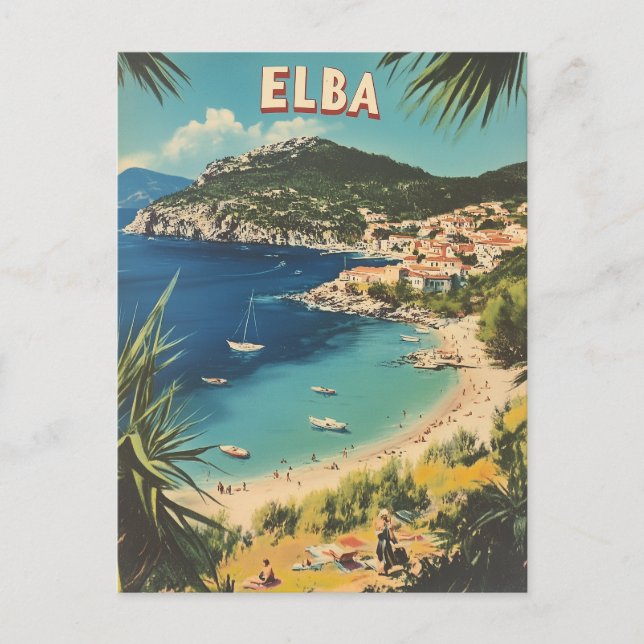 Elba vintage postcard (Front)
