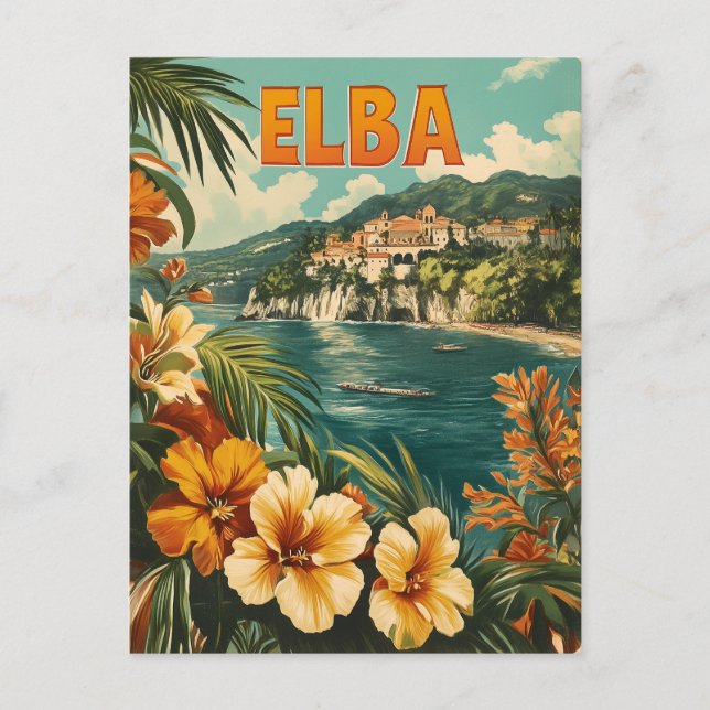 Elba Vintage Postcard (Front)