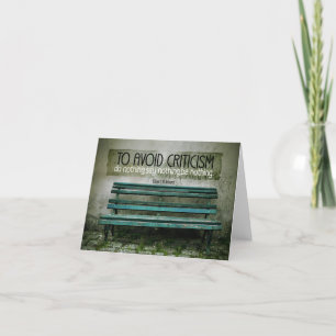 Elbert Hubbard Inspirational Quote "Criticism" Thank You Card
