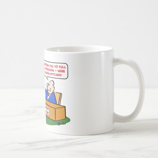 elbow patches promotion full professor coffee mug (Right)