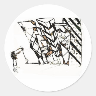 elbow spike classic round sticker