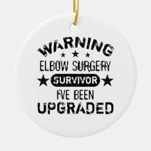 Elbow Surgery Humour Upgraded Ceramic Tree Decoration