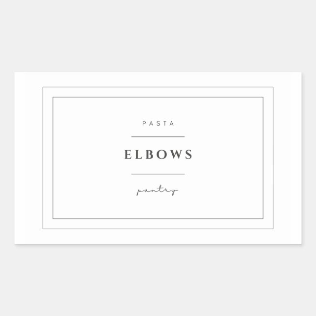Elbows Pasta Food Label Sticker (Front)