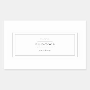 Elbows Pasta Food Label Sticker