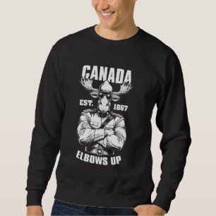 Elbows Up Canada 1867 Funny Canadian Proud Mountie Sweatshirt