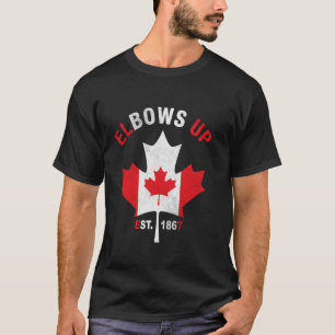 Elbows Up Canada 1867 Maple Leaf Proud Canadian T-Shirt