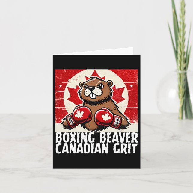 Elbows Up Canada Canadian Counter Tariffs Beaver B Card (Front)
