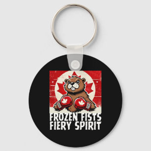 Elbows Up Canada Canadian Counter Tariffs Beaver B Key Ring