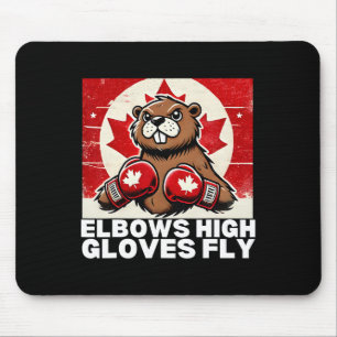 Elbows Up Canada Canadian Counter Tariffs Beaver B Mouse Mat