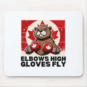 Elbows Up Canada Canadian Counter Tariffs Beaver B Mouse Mat