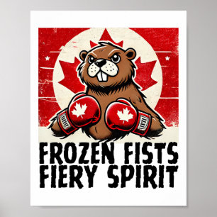 Elbows Up Canada Canadian Counter Tariffs Beaver B Poster