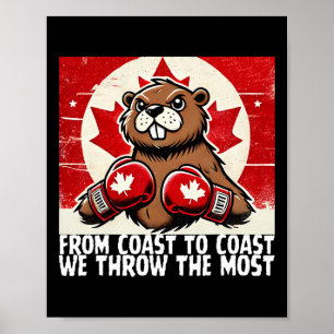 Elbows Up Canada Canadian Counter Tariffs Beaver B Poster