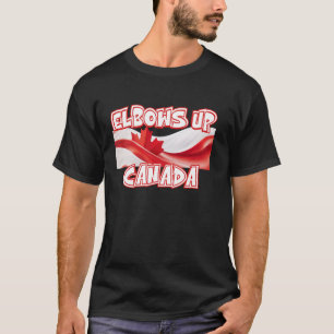 Elbows Up Canada Flag True North Strong and Free T-Shirt