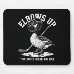 Elbows Up Canada Funny Hockey Mouse Mat