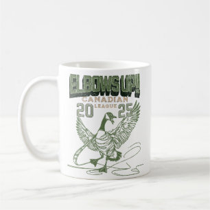 Elbows UP! Canada Goose Canadian Hockey Culture Coffee Mug