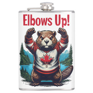 Elbows Up Canada Hip Flask