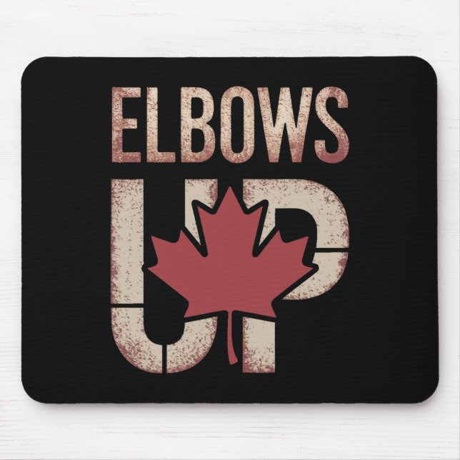 Elbows Up Canada Meme  Mouse Mat (Front)