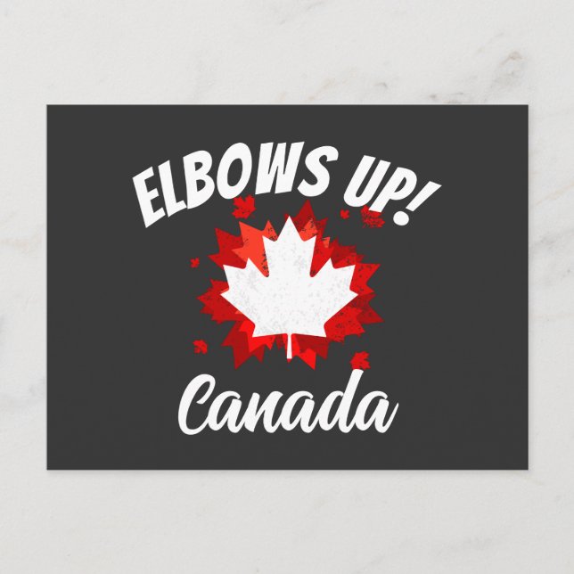 Elbows Up! Canada Postcard (Front)