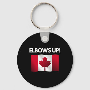 Elbows Up Canada Sticker12 Key Ring