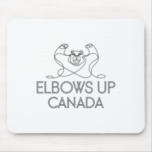 Elbows Up Canada Sticker3 Mouse Mat