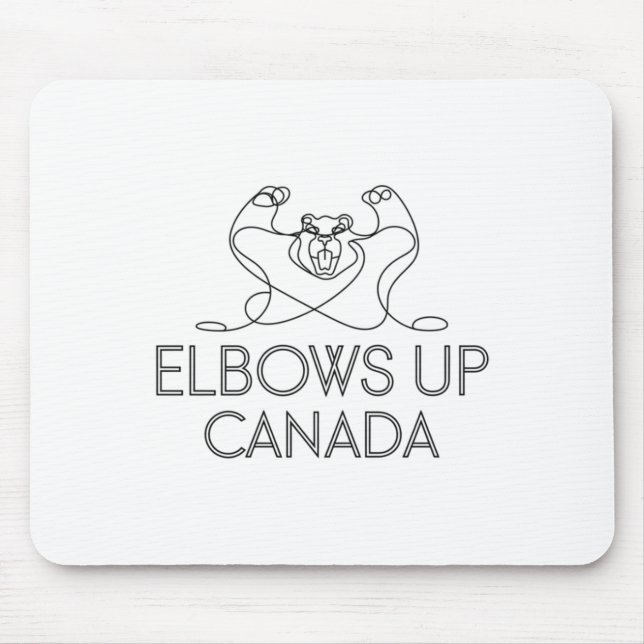 Elbows Up Canada Sticker3  Mouse Mat (Front)