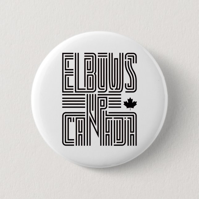 Elbows Up Canada Sticker5  6 Cm Round Badge (Front)
