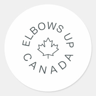 Elbows Up Canada Sticker6  Classic Round Sticker