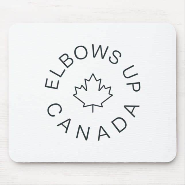 Elbows Up Canada Sticker6  Mouse Mat (Front)
