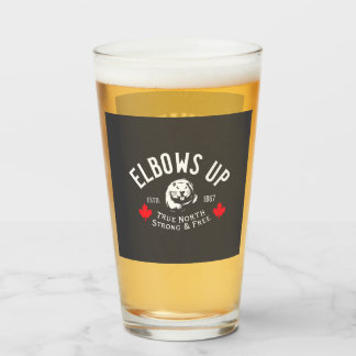 Elbows Up Canada Strong Glass