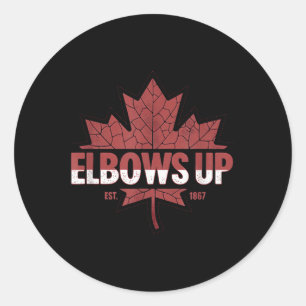 Elbows Up Canada True North Strong Free Proud Cana Classic Round Sticker