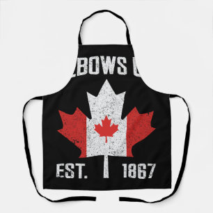 Elbows Up Canada True North Strong Proud Canadian Apron