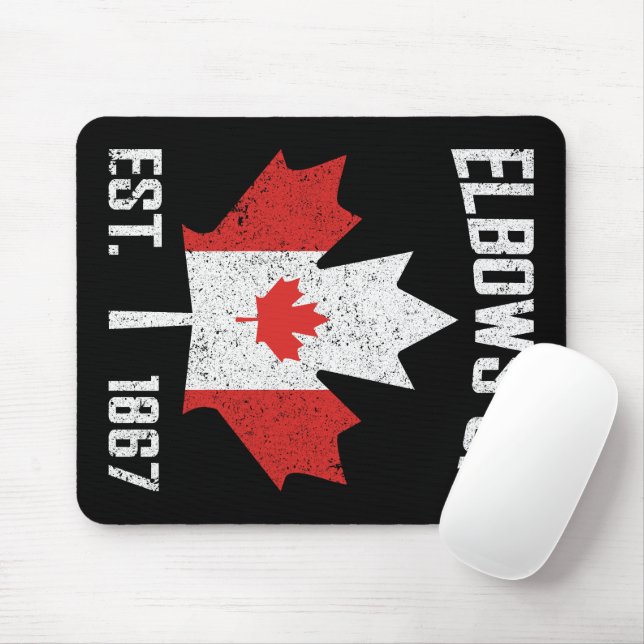 Elbows Up Canada True North Strong Proud Canadian Mouse Mat (With Mouse)