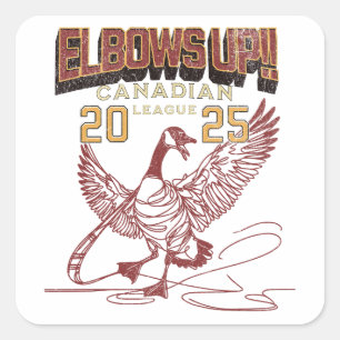 Elbows UP! Canadian League Canada Geese Square Sticker