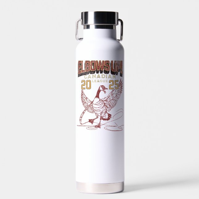 Elbows UP! Canadian League Canada Geese Water Bottle (Front)