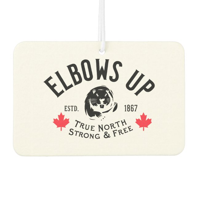 Elbows Up! Car Freshener (Front)