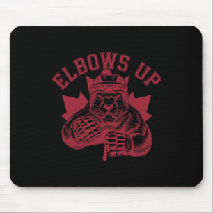 Elbows Up Elbows Up Hockey Canada Beaver Mouse Mat