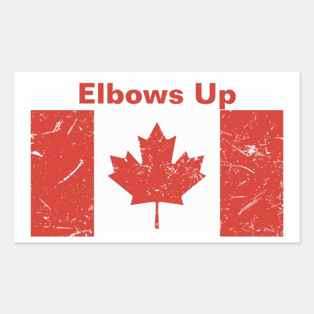 Elbows Up Rectangular Sticker (Front)