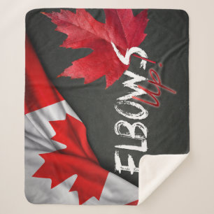 Elbows Up! Sherpa Blanket