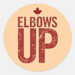 Elbows Up – Stand Strong for Canada Classic Round Sticker