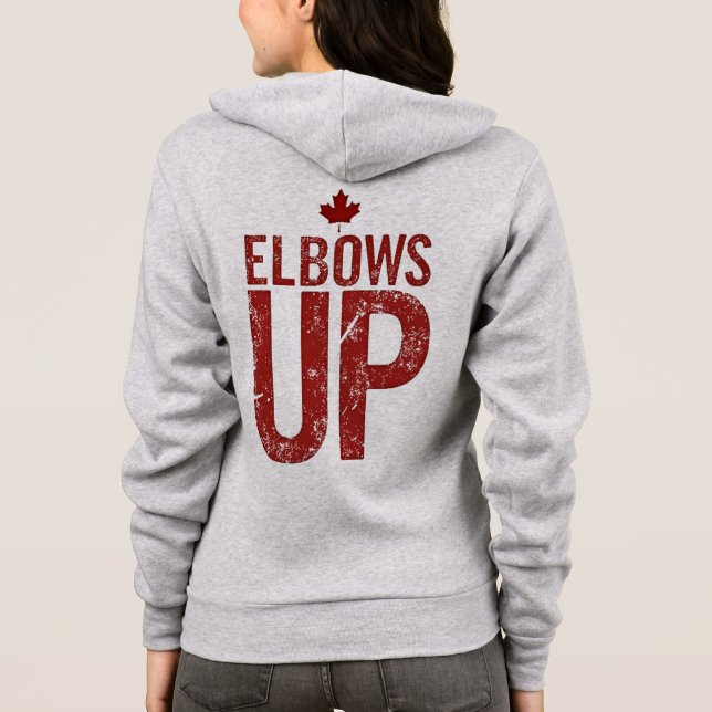 Elbows Up – Stand Strong for Canada Hoodie (Back)