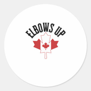 Elbows Up Sticker1  Classic Round Sticker