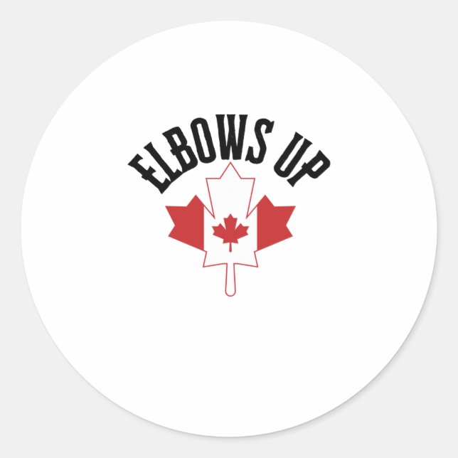 Elbows Up Sticker1  Classic Round Sticker (Front)