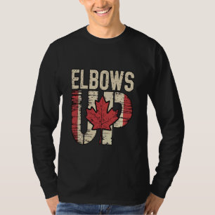 Elbows Up True North Strong and Free Canadian Hock T-Shirt