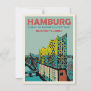 Elbphilharmonie Concert Hall Iconic Hamburg Postcard