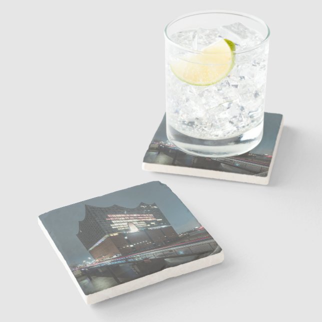 Elbphilharmonie Hamburg Stone Coaster (Side)