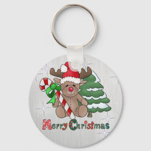 Elch mit Zuckerstange Key Ring