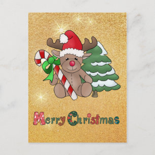 Elch mit Zuckerstange Postcard