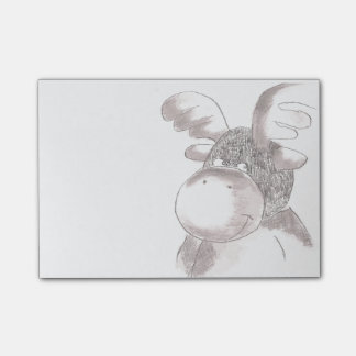 Elch pencil drawing Post-it adhesive Notes
